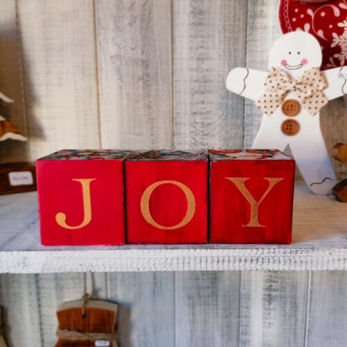 Cubes Noël JOY Vintage